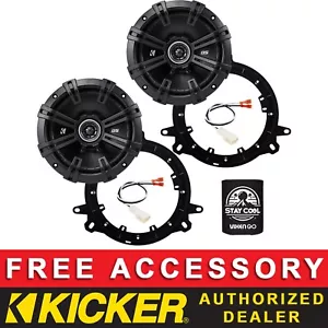 KICKER DSC6504 6.5" OEM SPEAKER REPLACEMENT KIT FOR TOYOTA 4RUNNER 2003-2024 - Picture 1 of 6