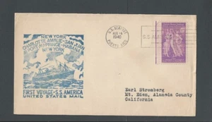 1940 Puerto Rico SS Amerika 1. Reise zwischen NY Puerto Rico & Virgin siehe Info - Bild 1 von 1