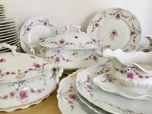 Antik Porzellan Tafelservice Jugendstil ~1900 Esservice Carl Tielsch Schlesien - Bild 1 von 24