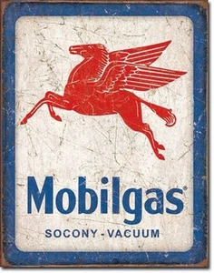Mobilgas Pegasus BLECHSCHILD Metall Poster Mobil Gas Öl Oldtimer Garage Deko 2167 - Bild 1 von 3