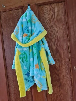 KIDS COCOMELON DRESSING GOWN AGE 3 - 4 YRS HOOD POCKETS TIE BELT