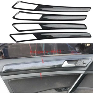 For VW Golf MK7 MK7.5 2014-2019 ABS Carbon Fiber Interior Door Panel Cover Trim - Picture 1 of 6