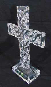 Bohemia Czech Lead Crystal Clear Glass Cross Crucifix - Picture 1 of 3