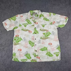 Vintage Big Dogs Shirt Men Large Hawaiian Button Up Cocktail Resort Margarita - Picture 1 of 11