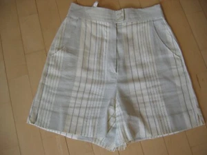 Short Gr 36 Damen VIVENTY by Bernd Berger Gelb Schwarz Leinen Hose - Bild 1 von 3