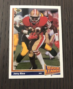 Líderes de temporada Upper Deck 1991 Jerry Rice #402 - Imagen 1 de 1