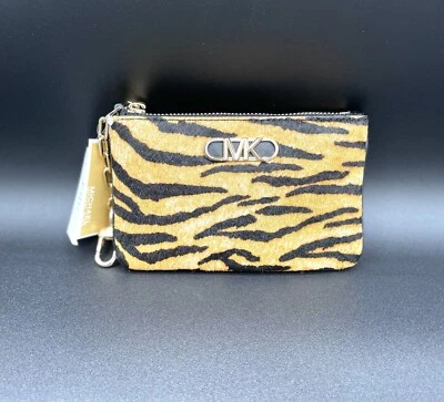Michael Kors Parker Marigold ключ карты держатель Tiger печати икры волос чехол новый $178 - Изображение 1 из 4