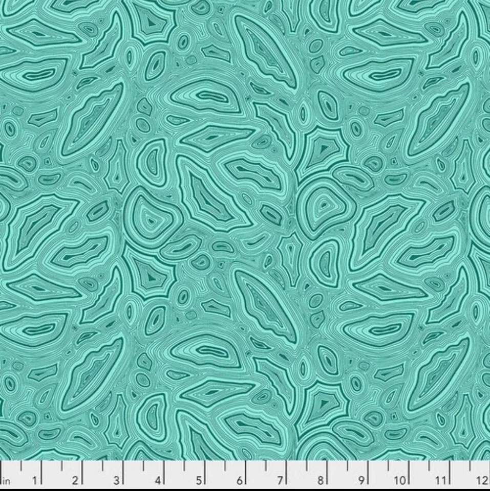 Tela Tula Rosa Verdaderos Colores Mineral Aguamarina Azul, 1 Yarda Foto 1 de 1