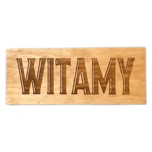 WITAMY Esmalte de Bienvenida SIGNO Placa GRABADO Madera Hogar Decoración Familiar Patrimonio - Imagen 1 de 1