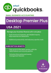 Quick Books Desktop Premier 2021 | DVD | Lifetime - License | Only For Windows - Picture 1 of 1