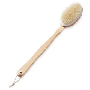 Durable Natural Long-Handled Bath Shower Body Back Dry Skin Spa Scrubber Brush E - Picture 1 of 14