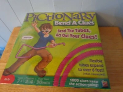 NWT MATTEL PICTIONARY BEND  CLUES GAME 6 FEET FLEXIBLE TUBE ACT OUT CLUES  GUITA - Image 1 of 3