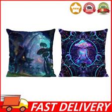 Mushroom Linen Pillowcase Cushion Pillow Cover for Bed Sofa Car Throw Home Decor