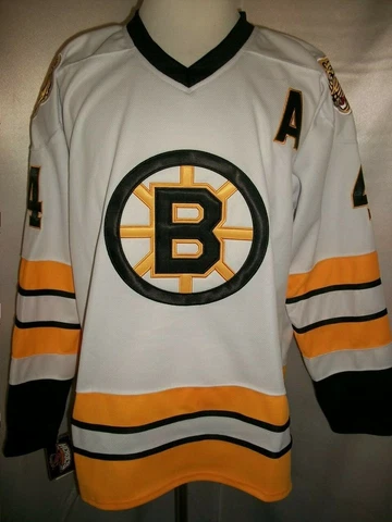 Bobby Orr Boston Bruins White & Yellow "1977-1981 Throwback" CCM NHL Jersey Cover
