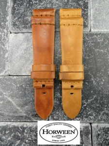 Neu 22mm Echt HORWEEN® Leder Uhrenarmband Braun Armband für PANERAI - Bild 1 von 16