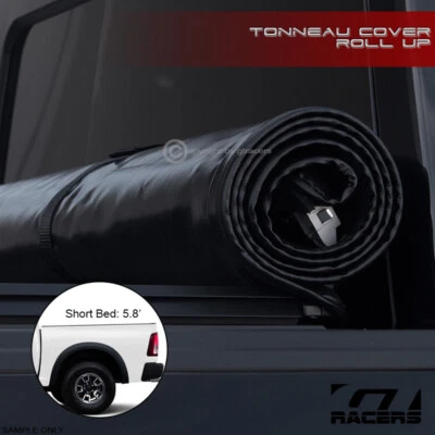 For 2009-2018 Dodge Ram 1500 5.7 Ft Bed Lock & Roll Up Soft Vinyl Tonneau Cover - Image 1 of 4