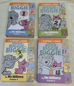 Elephant and Piggie Biggie! Volume 1,2,3,4 Book Lot First Editions. New - Picture 1 of 4