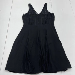 Ark & Co Black Sleeveless Contrast Lace Detail Dress Women’s Size Large NWT - Picture 1 of 7