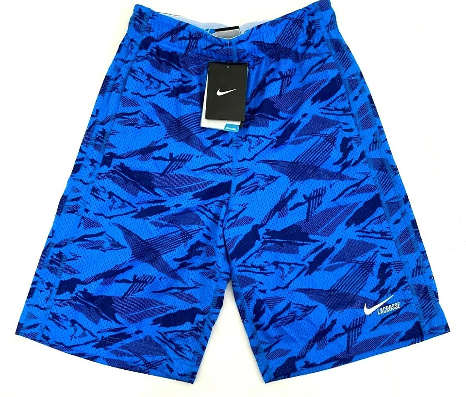 Nike Boys XLarge Dri-Fit Fly Training Drawstring Shorts Blue 651614 With Pockets - Image 1 of 1