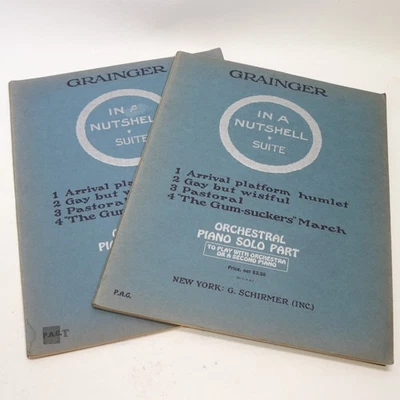Suite in a Nutshell 2 Pianos (or Orchestra) 4 Hands 2 Scores 1916 Percy Grainger - Image 1 of 4