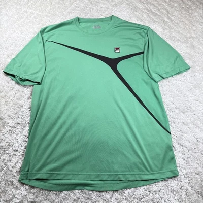 Camisa FILA Para Hombres XL Verde Rendimiento Atlético Correr Calle Retro Dadcore Y2K Foto 1 de 4