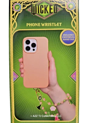 Muñequera Wicked: For Good Phone con dijes Elphaba Glinda rosa y verde nueva en caja Foto 1 de 2