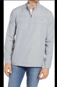 Maglione Travis Mathew 1/4 Zip Uomo Grande Grigio Golf Performance Leggero - Foto 1 di 9
