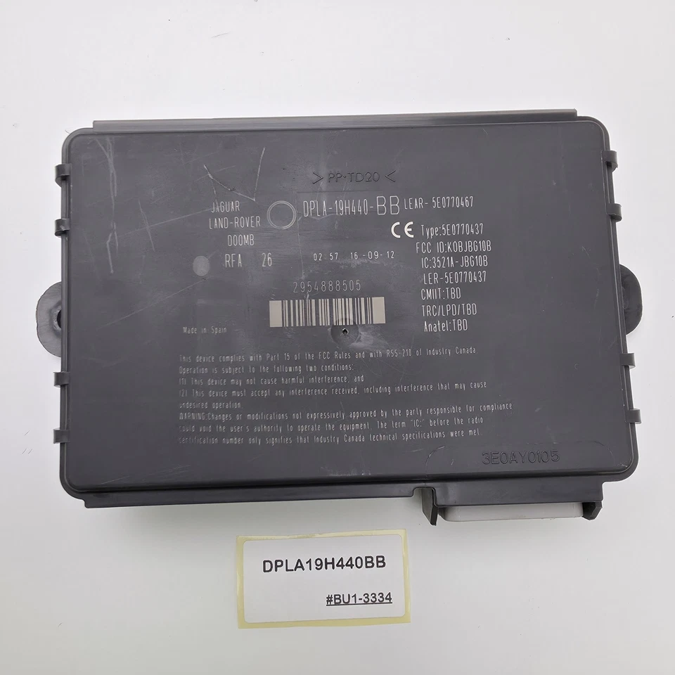 Jaguar XJ 2010-2017 módulo de entrada pasiva bloqueo antirrobo DPLA19H440BB Foto 1 de 4