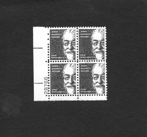 US Stamps,  Scott #1295 MNH - Plate Block of 4 - $5 John Bassett Moore. - Picture 1 of 1