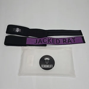 Cinghie Sollevamento Pesi Supporto Polso, Cinghia Antiscivolo con Polsini Viola Sollevamento Venom - Foto 1 di 5