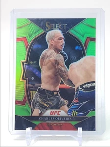 CHARLES OLIVEIRA 2023 SELECT UFC CONCOURSE NEON GREEN PRIZM /75 Q5333 - Picture 1 of 2