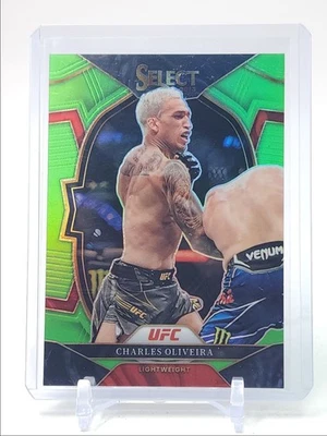 CHARLES OLIVEIRA 2023 SELECT UFC CONCOURSE NEON GREEN PRIZM /75 Q5333 - Image 1 of 2
