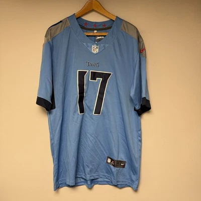 Camiseta NFL Tennessee Titans #17 Ryan Tannehill masculina etiqueta adesiva GG na parte de trás - Imagem 1 de 4