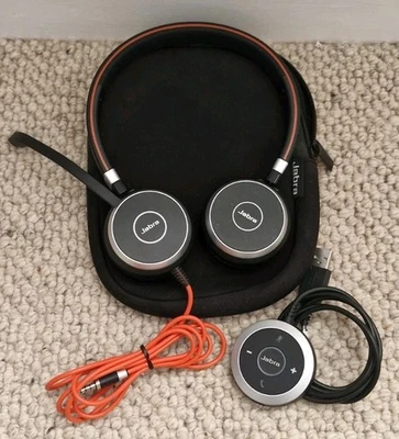 Jabra Evolve 40 MS Stereo On the Ear Headset - Black - Image 1 of 4