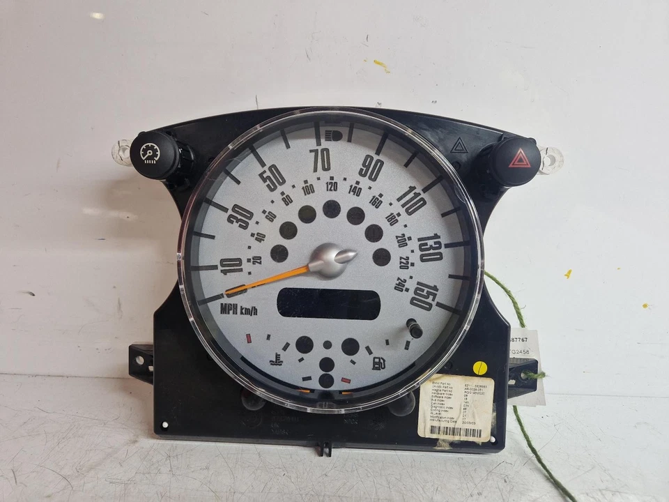 MINI (BMW) COOPER MK1 2003 SPEEDO INSTRUMENT CLUSTER SPEEDOMETER 62109126988 — 第 1/4 张图片