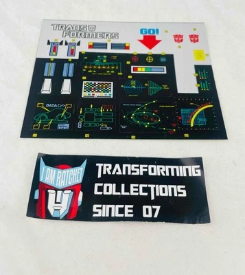 Transformers Original G1 1984 Optimus Prime Unused Sticker Sheet - Image 1 of 2