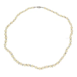 Perlenkette 585/000 (14 Karat) Weißgold, mit Akoya Zuchtperle und Süßwasserzucht - Bild 1 von 2