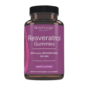 Reserveage Beauty - Gomma di Resveratrolo 100 mg, Antiossidante per Cuore, Antiox... - Foto 1 di 8