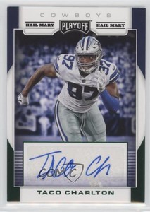 2017 Panini Playoff Signatures Hail Mary Taco Charlton #RS-TA Rookie Auto RC