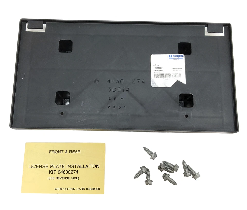 Nuevo soporte de montaje de placa frontal de plástico genuino Chrysler Mopar 04630274 Foto 1 de 4