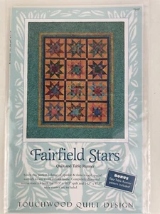 Trapunta Touchwood Design Fairfield Stars Trapunta Tavolo Runner Modello TQ-037 NUOVA - Foto 1 di 4