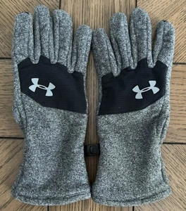 UNDER ARMOUR UA SURVIVOR FLEECE COLDGEAR BOYS/GIRLS GLOVES, GRAY, 1300832-014 - Picture 1 of 2