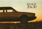 Catalogue prospekt brochure Renault 20 & 30 1978 UK