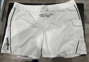 Hang Ten Belize Board Shorts Quick Dry White w/Black Trim Junior Women’s 9