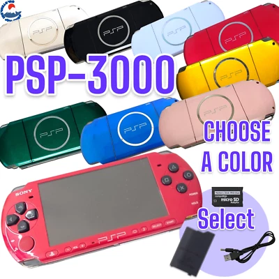 SONY PSP-3000 PSP Console Selectable Color Rank / New Battery / Charger /Adapter - Image 1 of 4