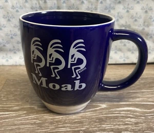 Kokopelli Moab Utah - Bistro mug, white etched in blue - Picture 1 of 7