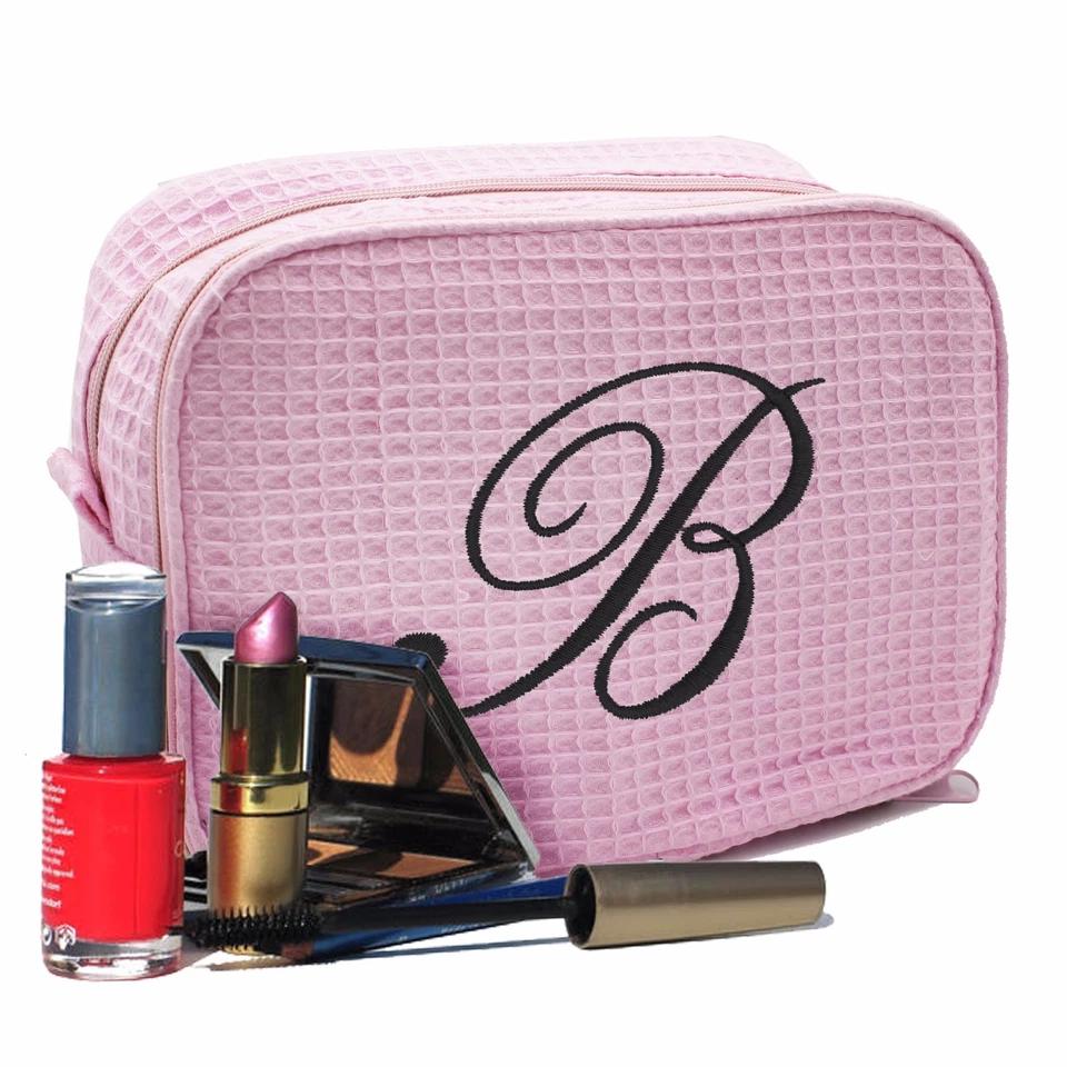 Monogrammed Travel Make Up Bag - Personalized Bridesmaid Cosmetic Case Makeup  - Image 1 of 3