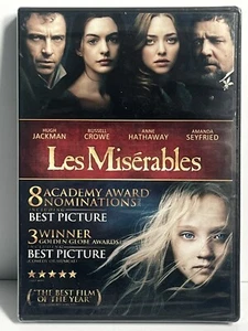 Les Misérables (DVD, 2012) Hugh Jackman - Russell Crowe - New & Sealed - Picture 1 of 2
