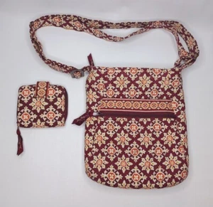 Vera Bradley Small Crossbody Bag Fabric Purse & Matching Wallet - Picture 1 of 11