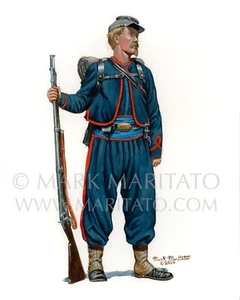 Mark Maritato Civil War Art Print 10th NY National Zouaves Spring 1861 Signed - Picture 1 of 1